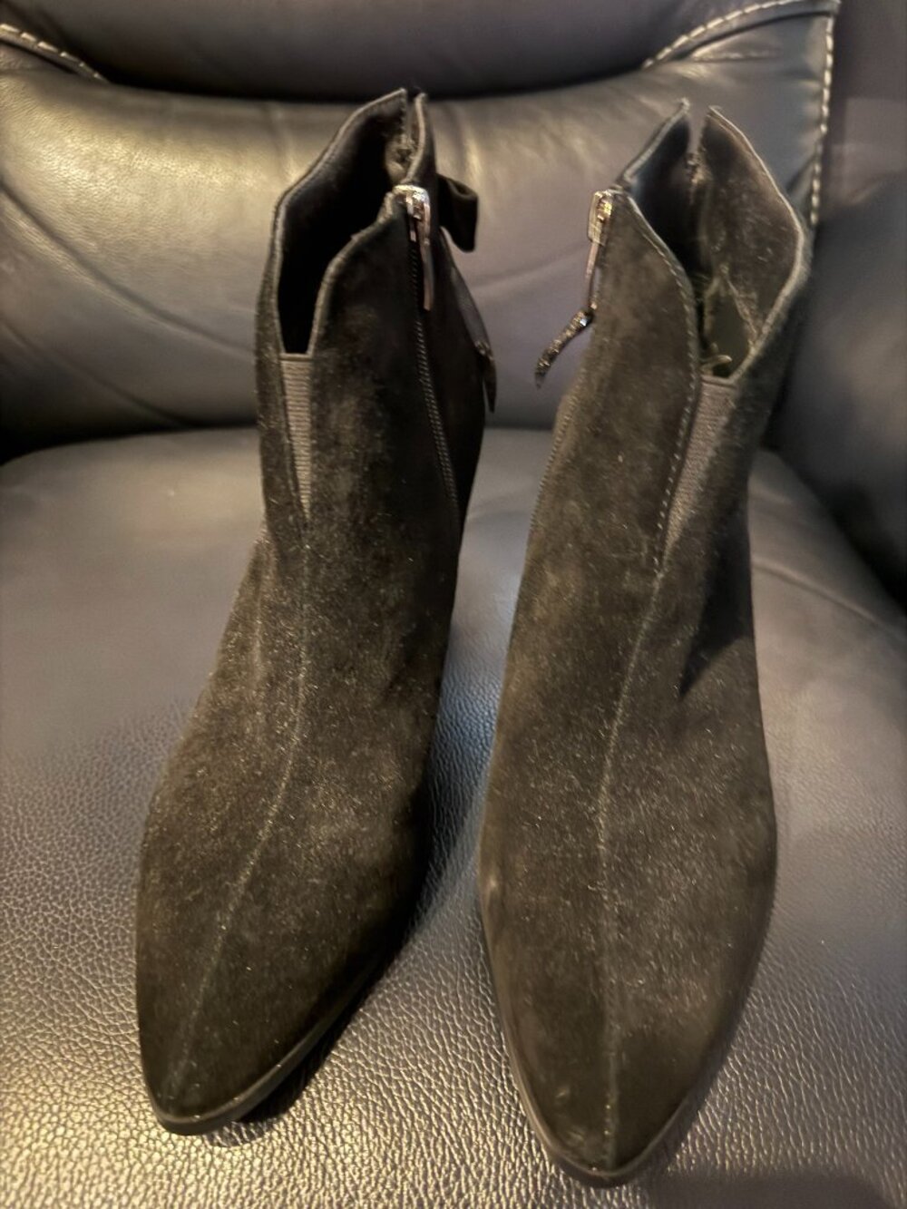 Black Heeled Ankle Boot by Azura, Never Worn